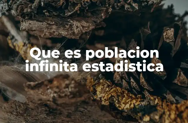 Que es Poblacion Infinita Estadistica 2 Características principales de una población infinita