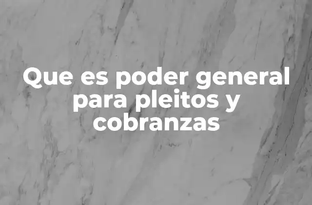 Que es Poder General para Pleitos y Cobranzas 2 La importancia de contar con un representante legal autorizado
