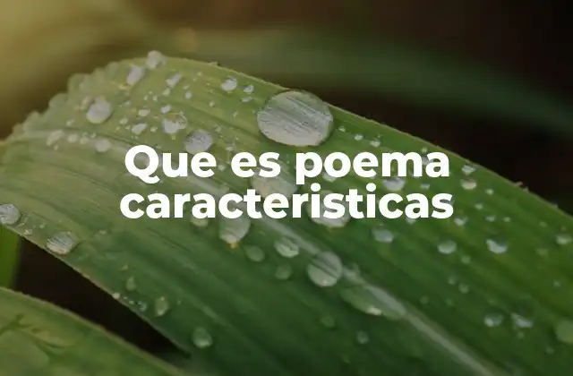 Que es Poema Caracteristicas 2 La esencia del poema y su estructura