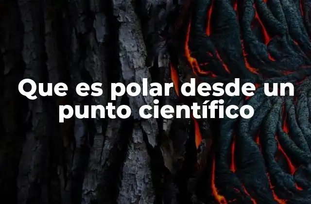 Que es Polar desde un Punto Científico
