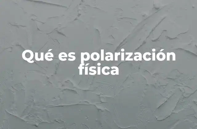 Qué es Polarización Física
