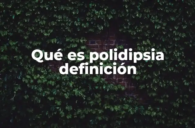 Qué es Polidipsia Definición 2 Cómo se manifiesta la sed excesiva en el día a día