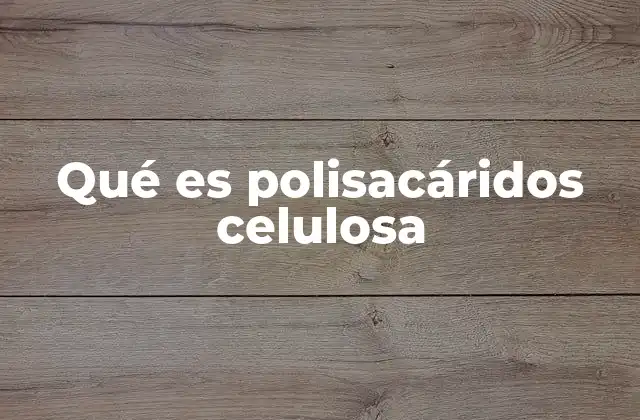 Qué es Polisacáridos Celulosa 2 La importancia de los polisacáridos en la vida vegetal