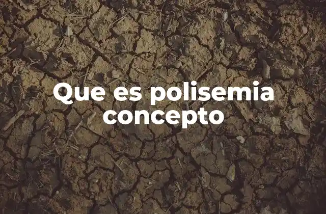 Que es Polisemia Concepto