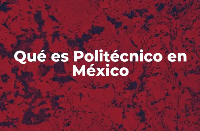 Qué es Politécnico en México