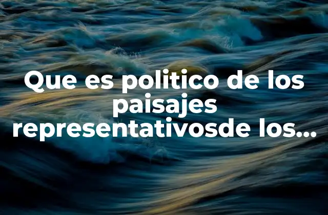 Que es Politico de los Paisajes Representativosde los Continentes