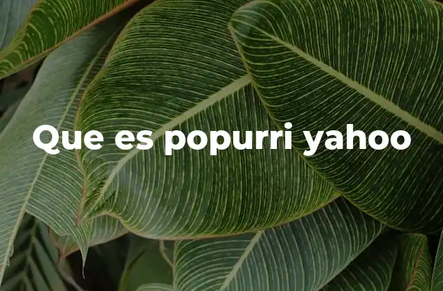 Que es Popurri Yahoo 2 La evolución de Yahoo! hacia una web personalizada