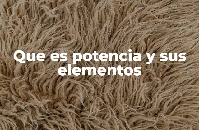 Que es Potencia y Sus Elementos
