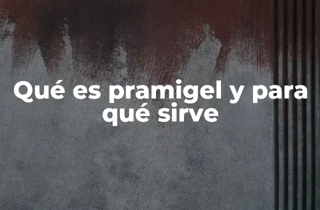 Qué es Pramigel y para Qué Sirve