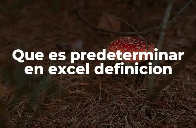Cómo Excel maneja las configuraciones predeterminadas
