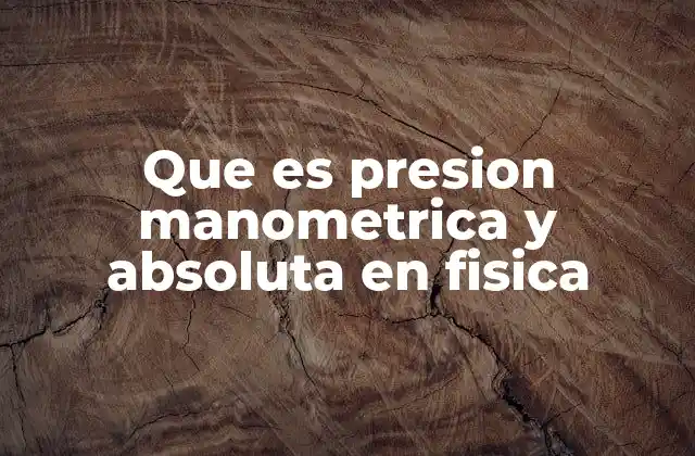 Diferencias entre las formas de medir la presión en sistemas físicos