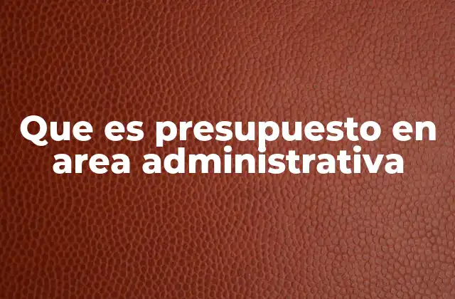 Que es Presupuesto en Area Administrativa 2 La importancia del presupuesto en la gestión empresarial
