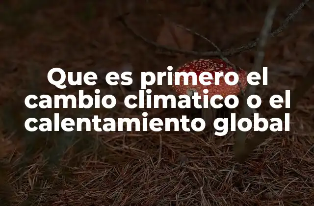 Que es Primero el Cambio Climatico o el Calentamiento Global