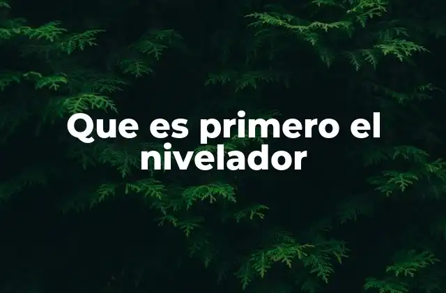 Que es Primero el Nivelador 2 La importancia del primer paso en la preparación de superficies