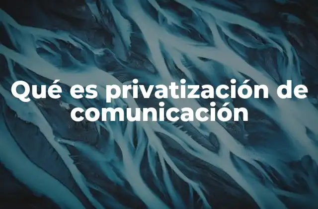 Qué es Privatización de Comunicación 2 El impacto de la privatización en el entorno informativo