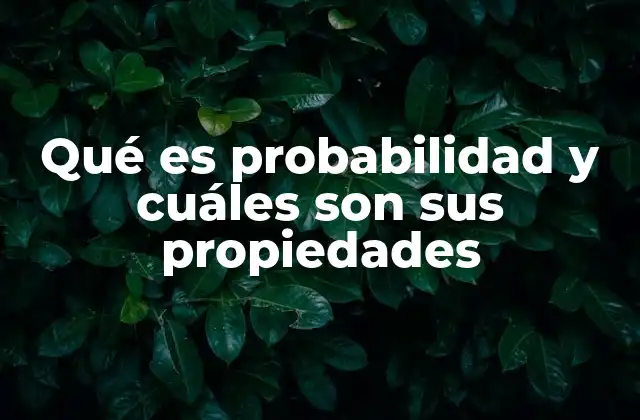 Qué es Probabilidad y Cuáles Son Sus Propiedades