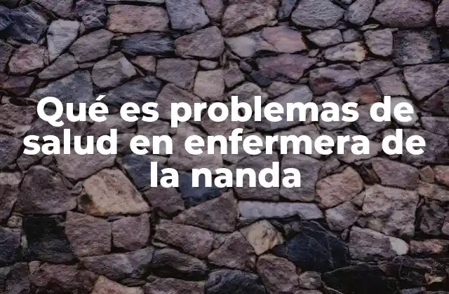 Qué es Problemas de Salud en Enfermera de la Nanda