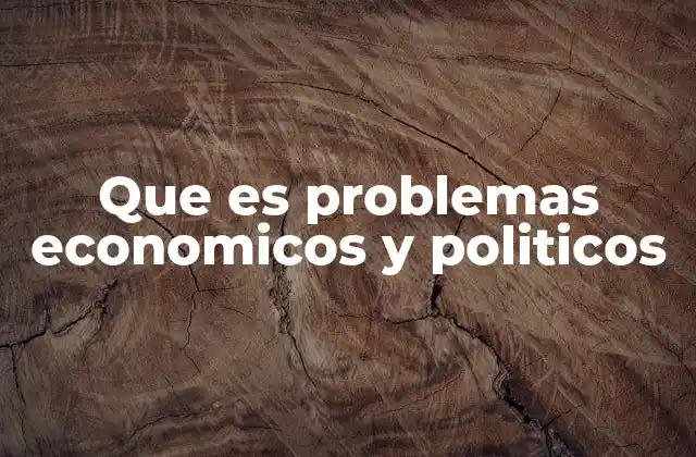 Que es Problemas Economicos y Politicos