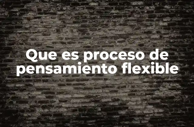 Que es Proceso de Pensamiento Flexible 2 Adaptación mental en la resolución de problemas
