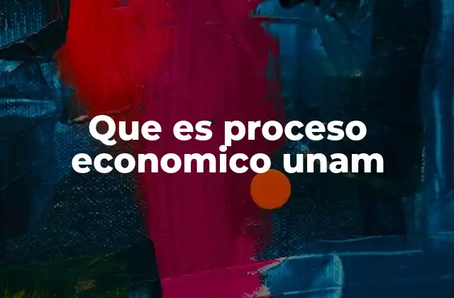 Que es Proceso Economico Unam