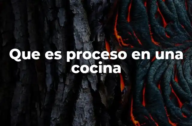Que es Proceso en una Cocina 2 La organización detrás de la preparación de alimentos