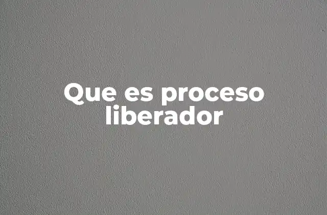 Que es Proceso Liberador