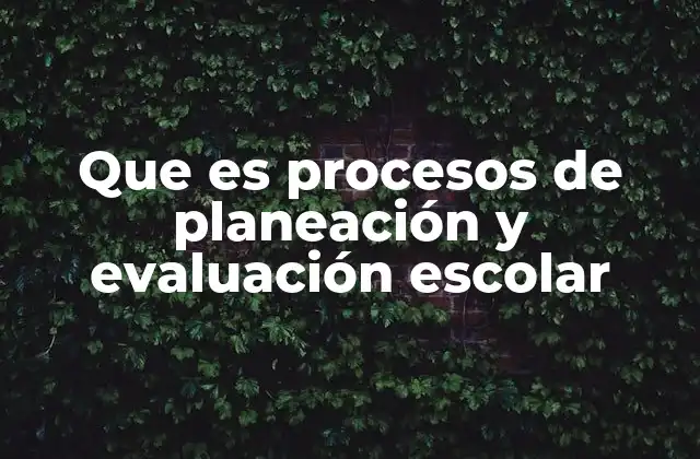 Que es Procesos de Planeación y Evaluación Escolar 2 La importancia de tener un enfoque sistemático en la educación