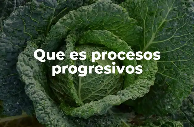 Que es Procesos Progresivos