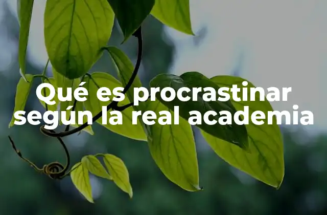 La procrastinación en el contexto del lenguaje y la cultura