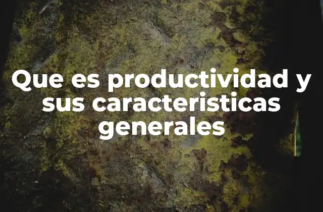 La importancia de la productividad en el desarrollo económico