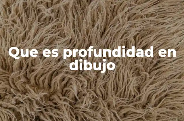 Que es Profundidad en Dibujo