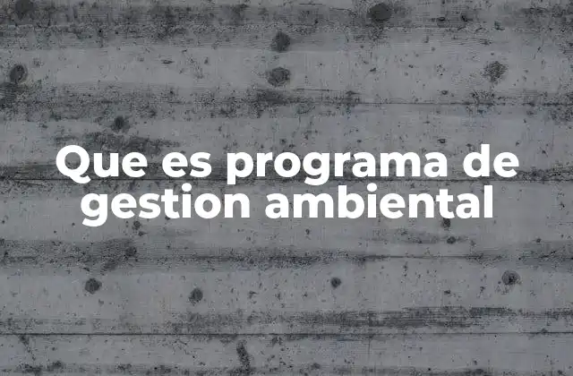 Que es Programa de Gestion Ambiental 2 La importancia de integrar la sostenibilidad en las operaciones empresariales