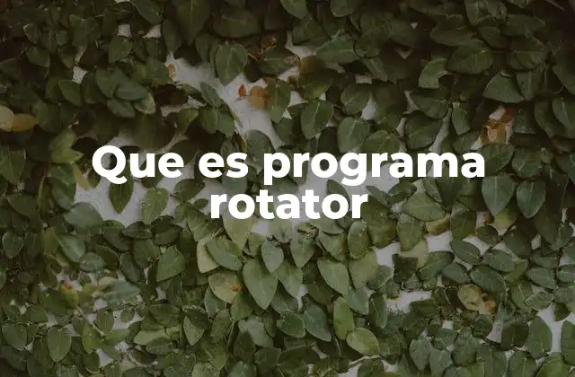 Que es Programa Rotator