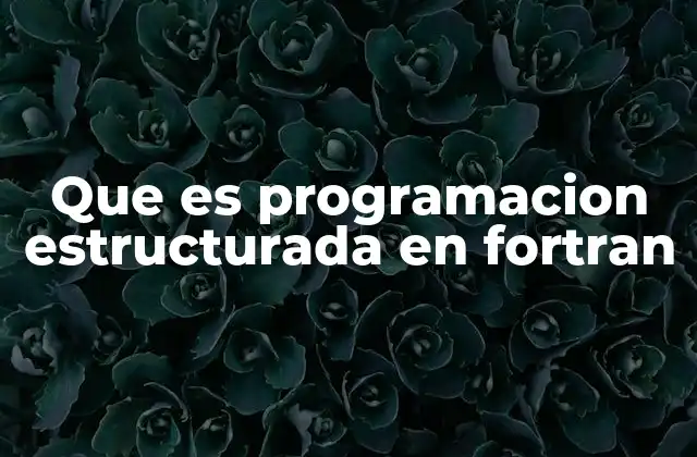 Que es Programacion Estructurada en Fortran 2 Fundamentos de la programación estructurada aplicada a lenguajes de alto rendimiento