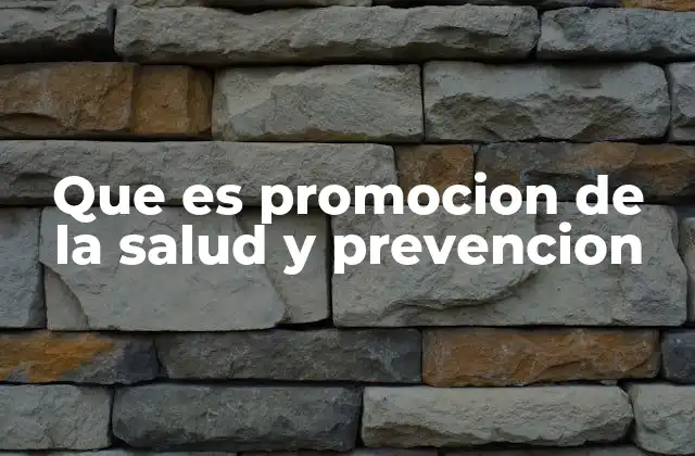 Que es Promocion de la Salud y Prevencion 2 La importancia de un enfoque integral en el bienestar
