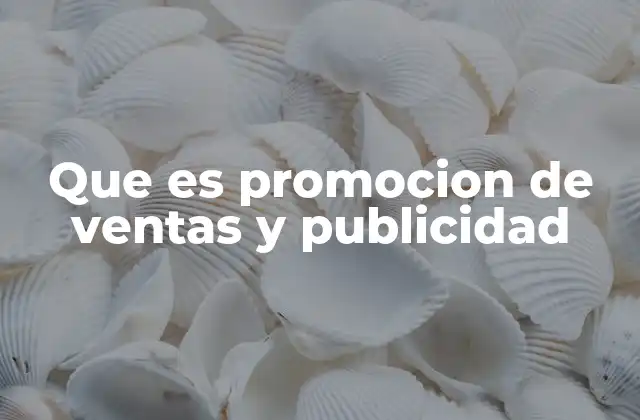 Que es Promocion de Ventas y Publicidad