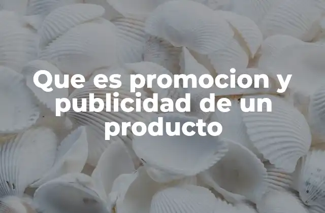 Que es Promocion y Publicidad de un Producto