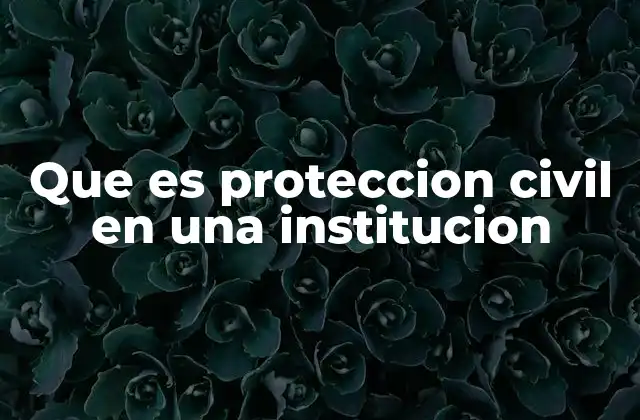 La importancia de la protección civil en organizaciones