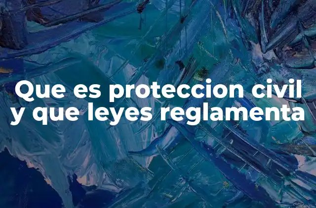 Que es Proteccion Civil y que Leyes Reglamenta