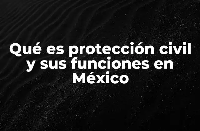 Qué es Protección Civil y Sus Funciones en México 2 El rol de la protección civil en la seguridad ciudadana