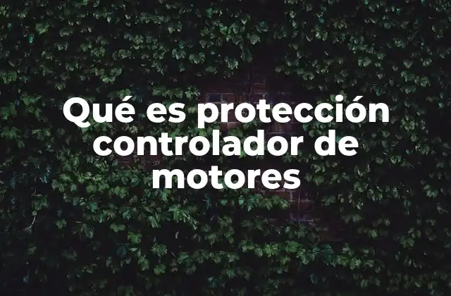 Qué es Protección Controlador de Motores