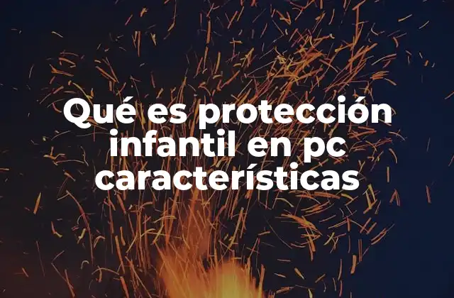 Qué es Protección Infantil en Pc Características