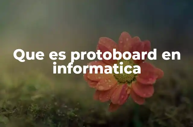 Que es Protoboard en Informatica
