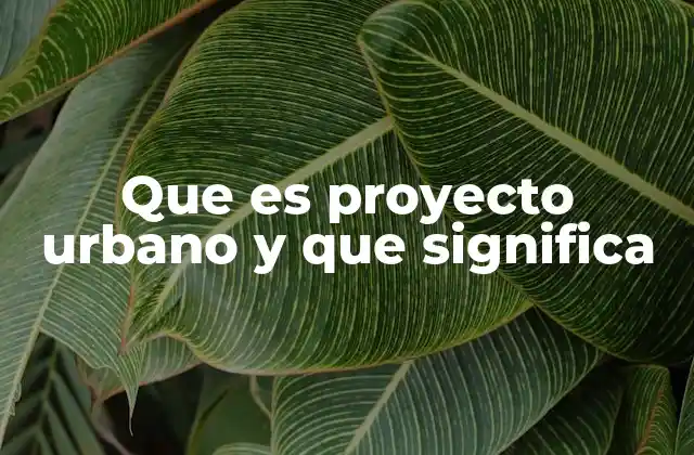 La importancia de los proyectos urbanos en el desarrollo sostenible