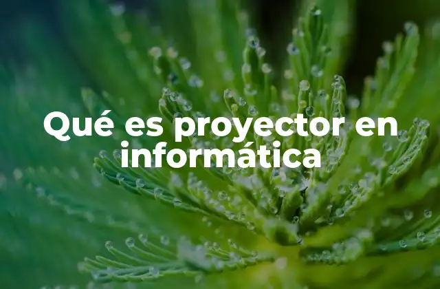 Qué es Proyector en Informática
