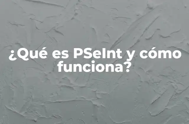 ¿qué es Pseint y Cómo Funciona?