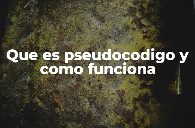 Que es Pseudocodigo y como Funciona