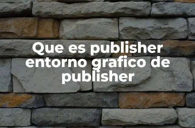 Características del entorno gráfico de Publisher