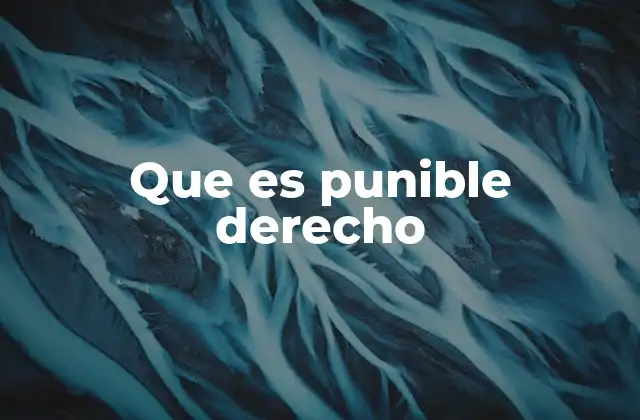 Que es Punible Derecho