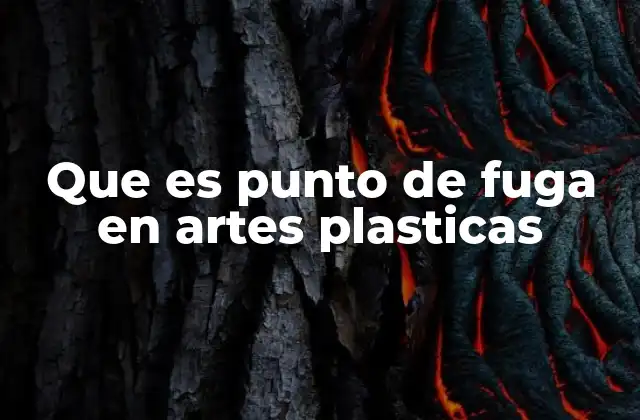 Que es Punto de Fuga en Artes Plasticas